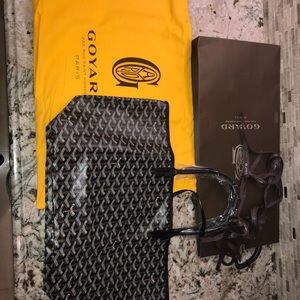 Goyard St. Louis Tote Monogram Chevron PM Black